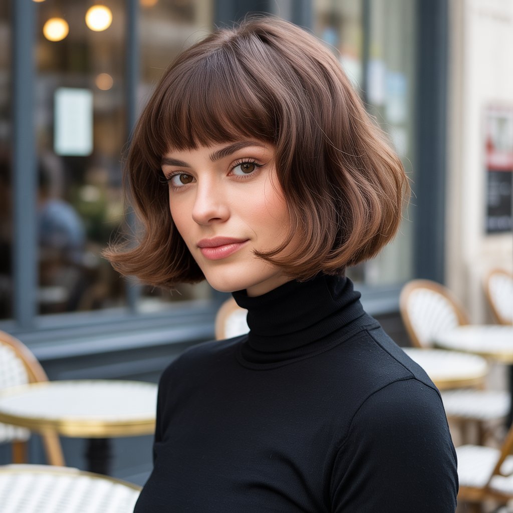  Modern French Bob with Curtain Fringe