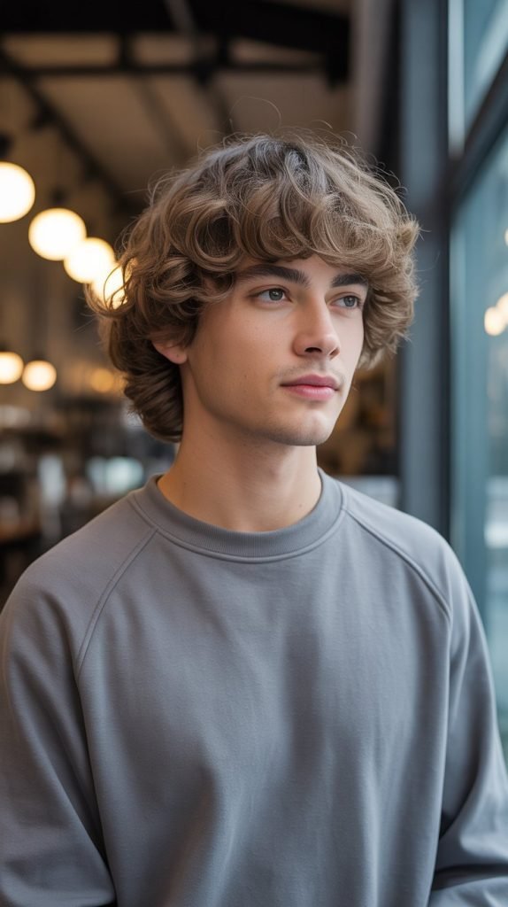Mid-Length Curly Bangs