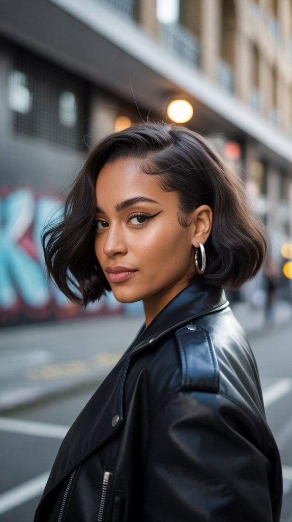 Undercut Jawline Bob