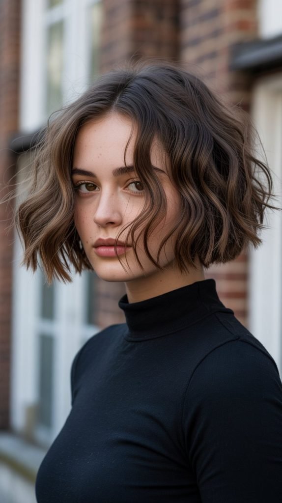 Choppy French Bob for Textured Waves