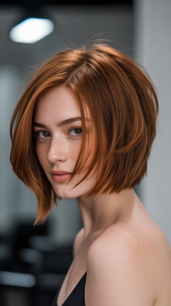  Layered Undercut Bob with Dimensional Movement