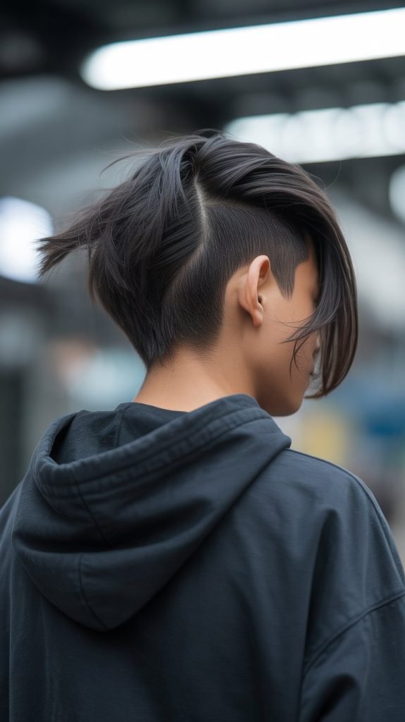 Long Hair with V-Shaped Back