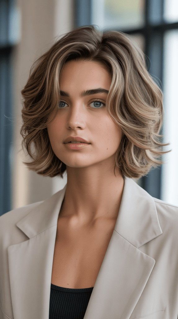 Textured Chin Bob with Layers