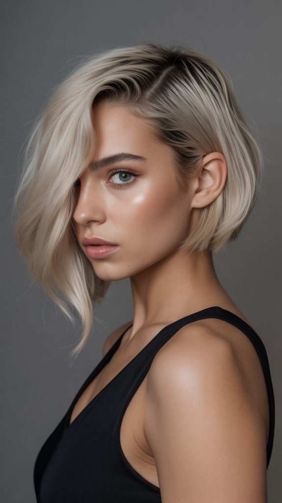 2. Asymmetrical Undercut Bob