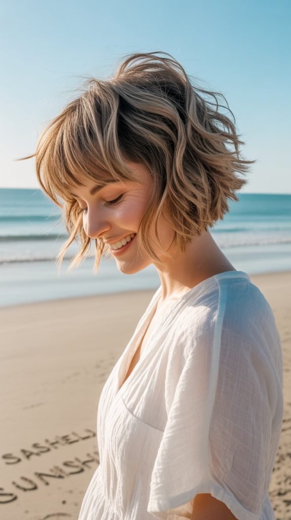 Stacked Bob with Tousled Texture