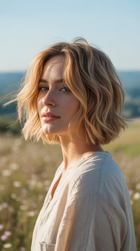 Tousled French Bob with Natural Movement