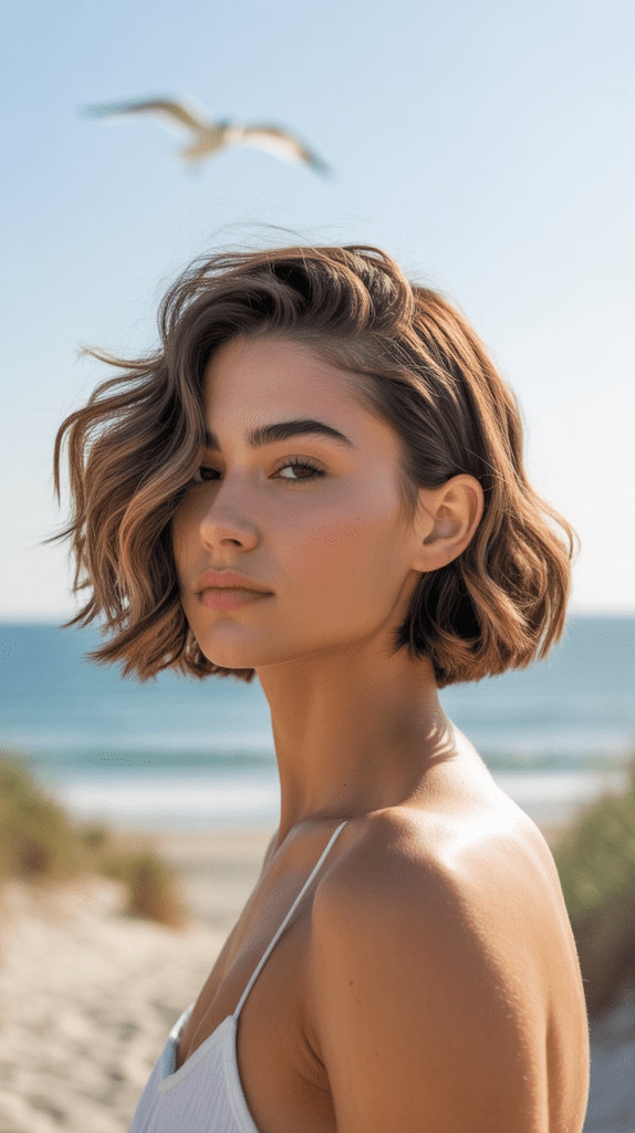 Beach Wave Bob with Casual Undercut