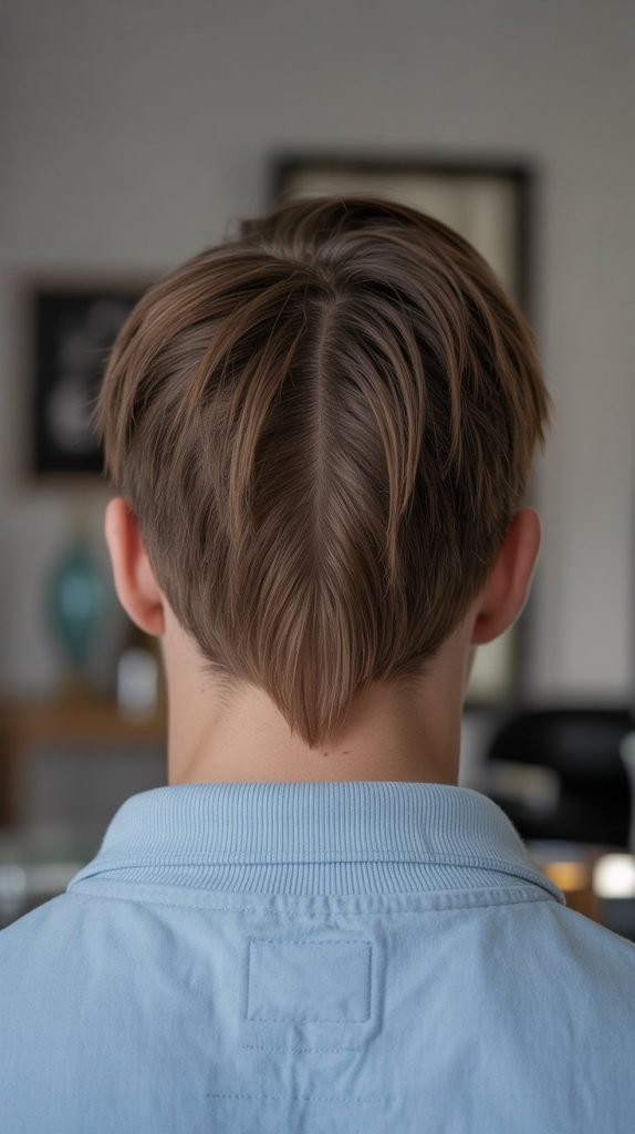 Straight Hair with V-Cut Back