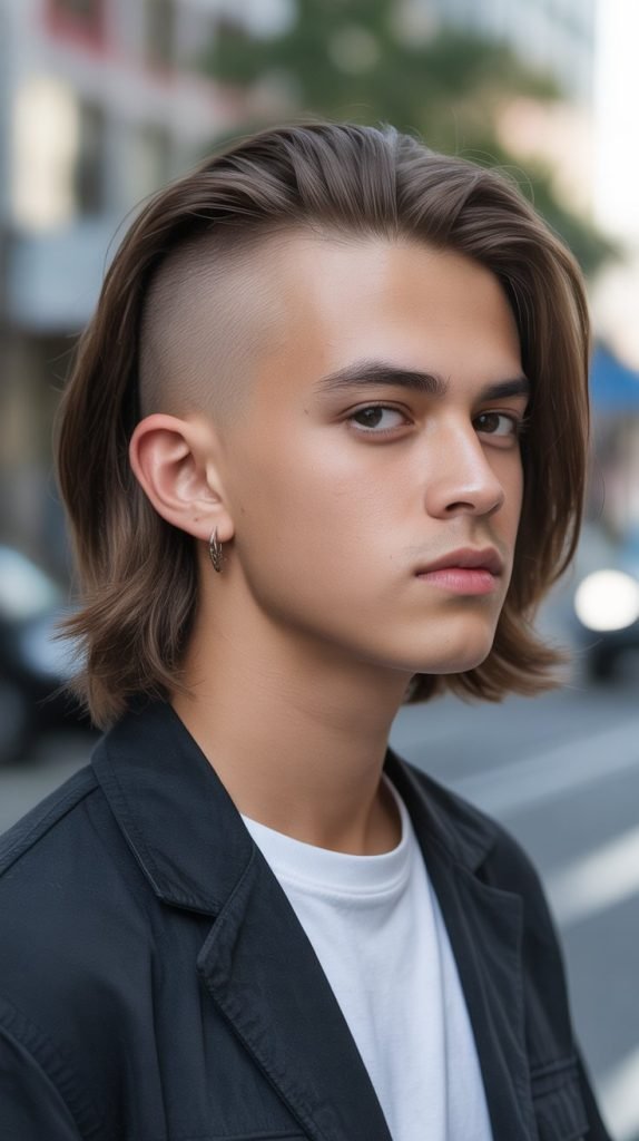 Straight Hair with Long Undercut