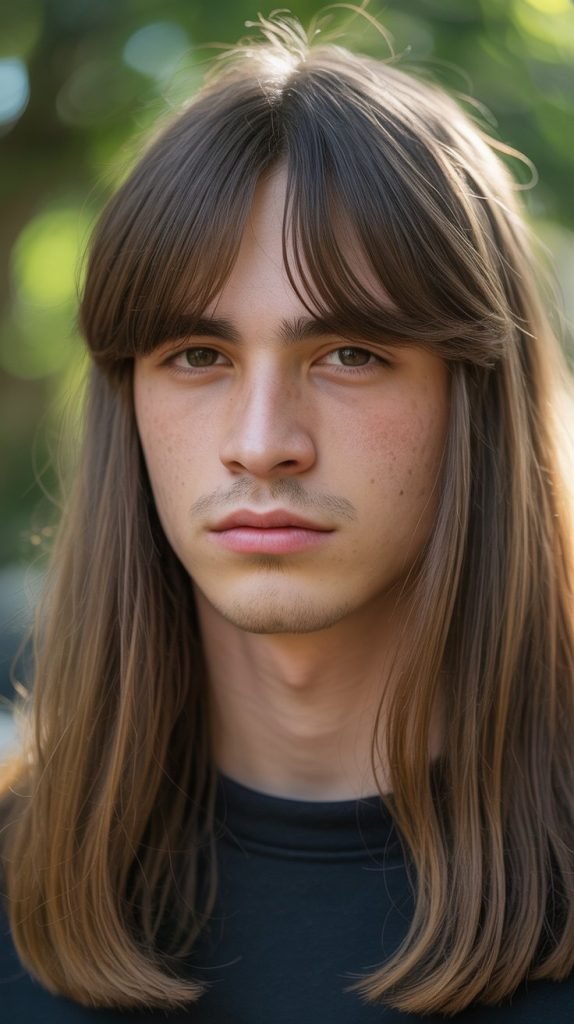 Modern Curtain Bangs with Long Hair