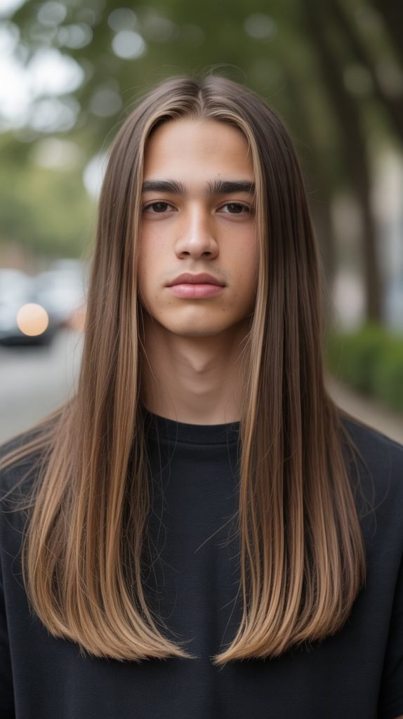 Straight Hair with Subtle Highlights