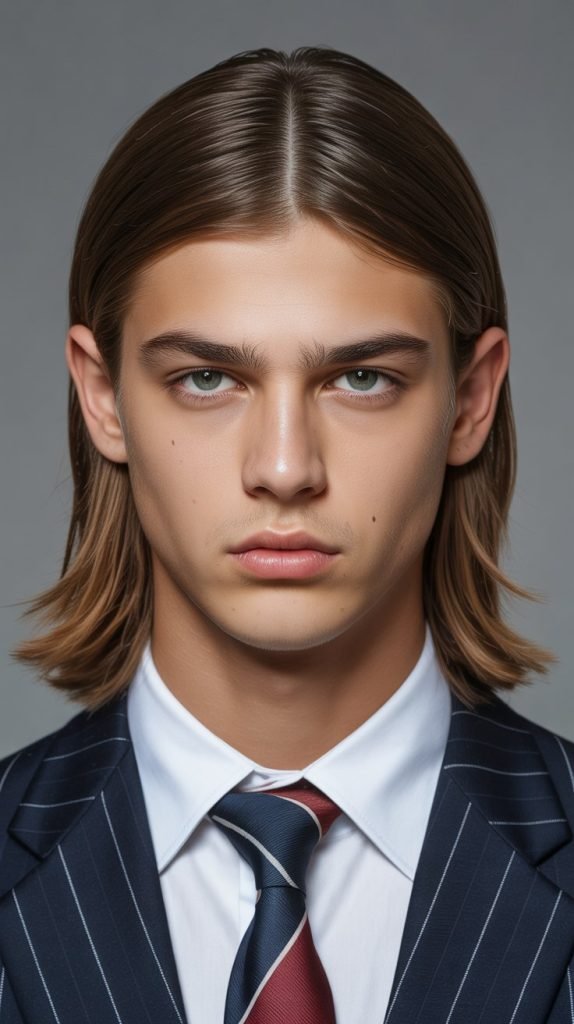 Sleek Center Part Style