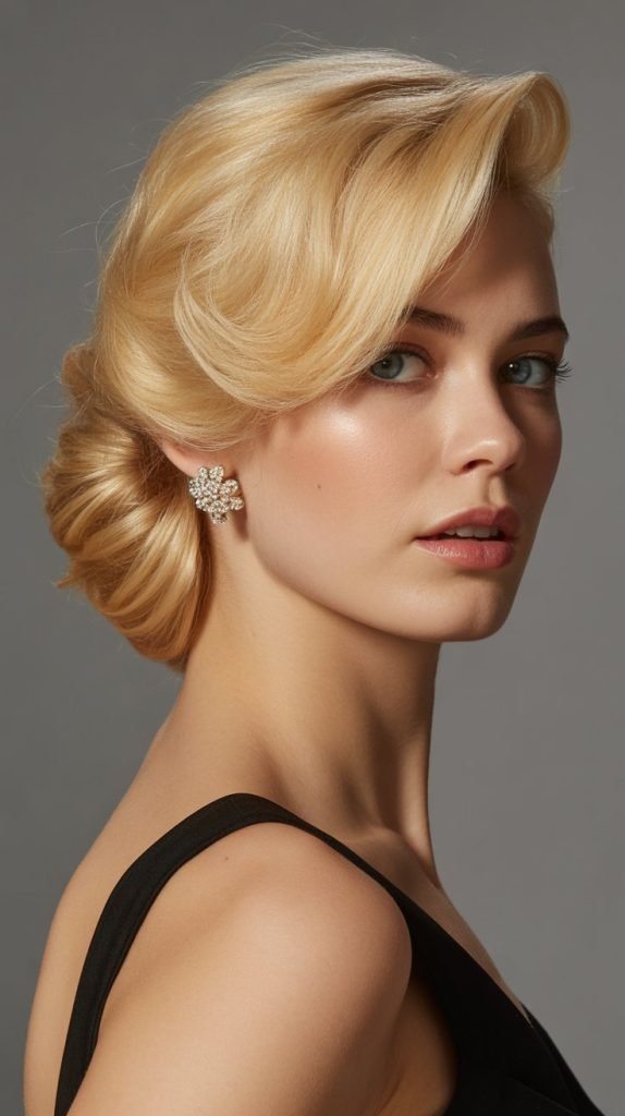 The Textured Side Sweep Updo