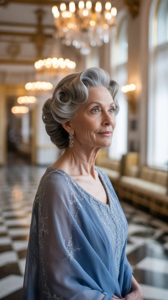  Curly Chignon Elegance