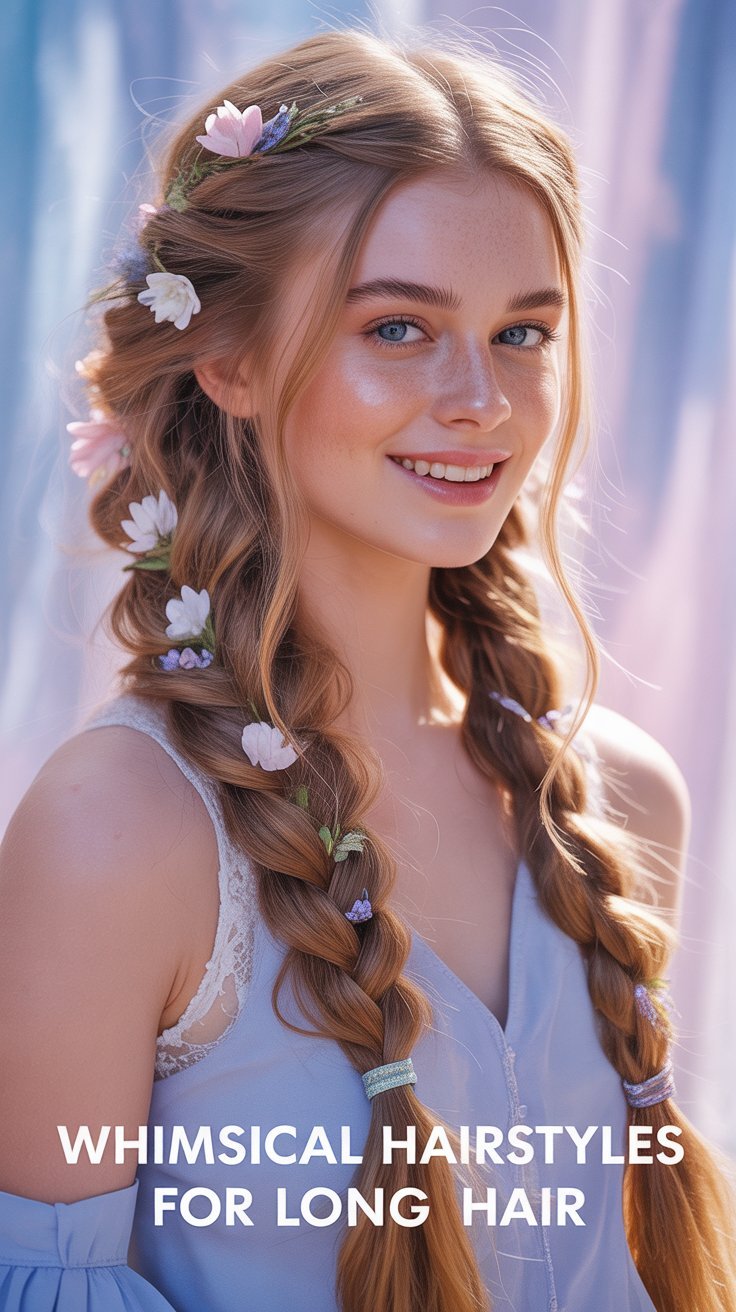 Whimsical Hairstyles for Long Hair That Steal the Show