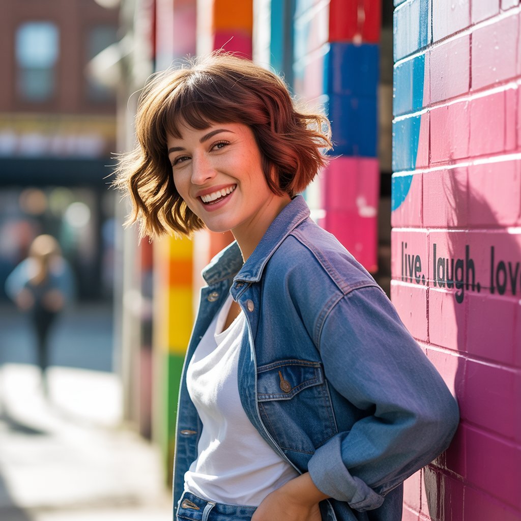 Playful French Bob with Bounce