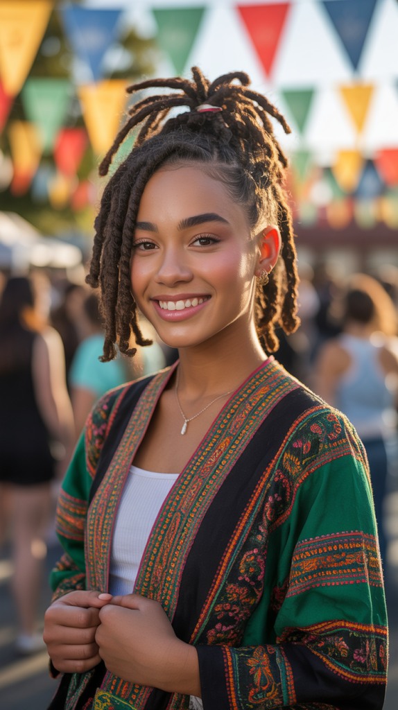 Half-Up Loc Crown Style