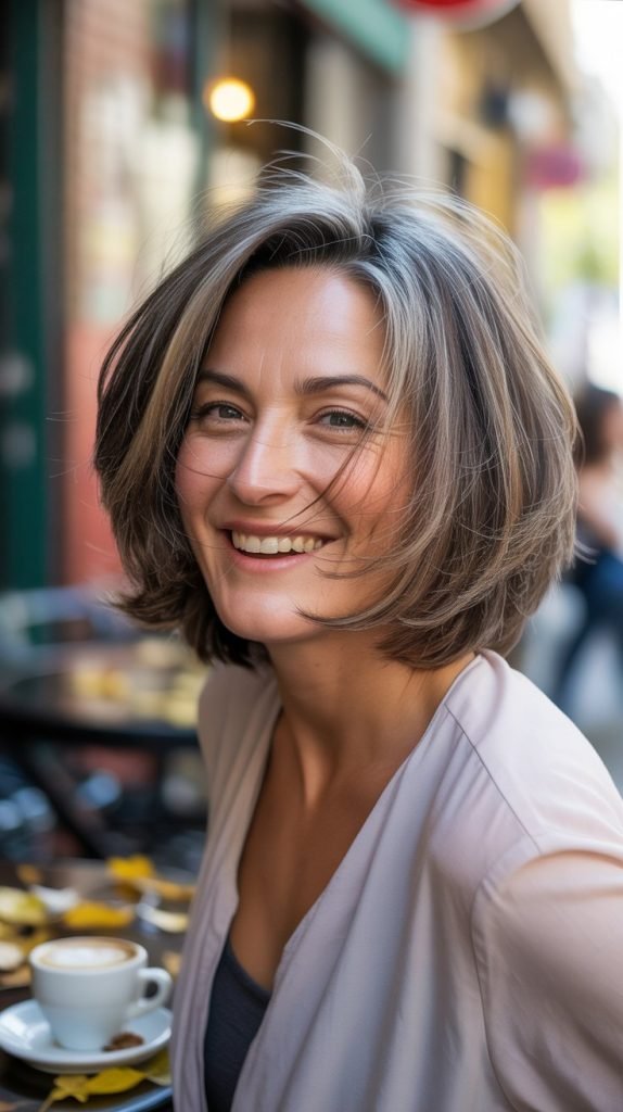 19. Layered Bob with Movement and Bounce