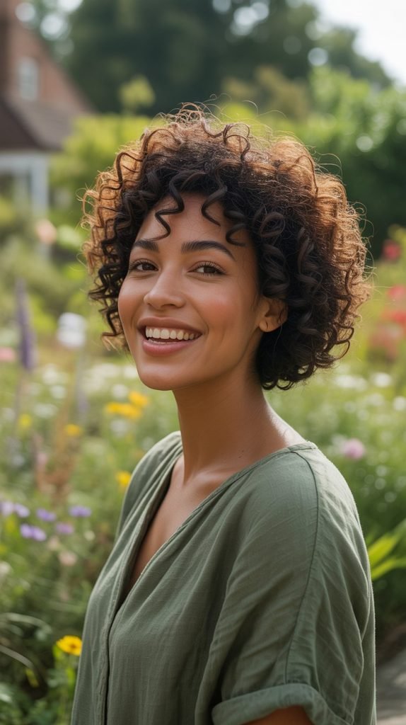 The Curly French Bob