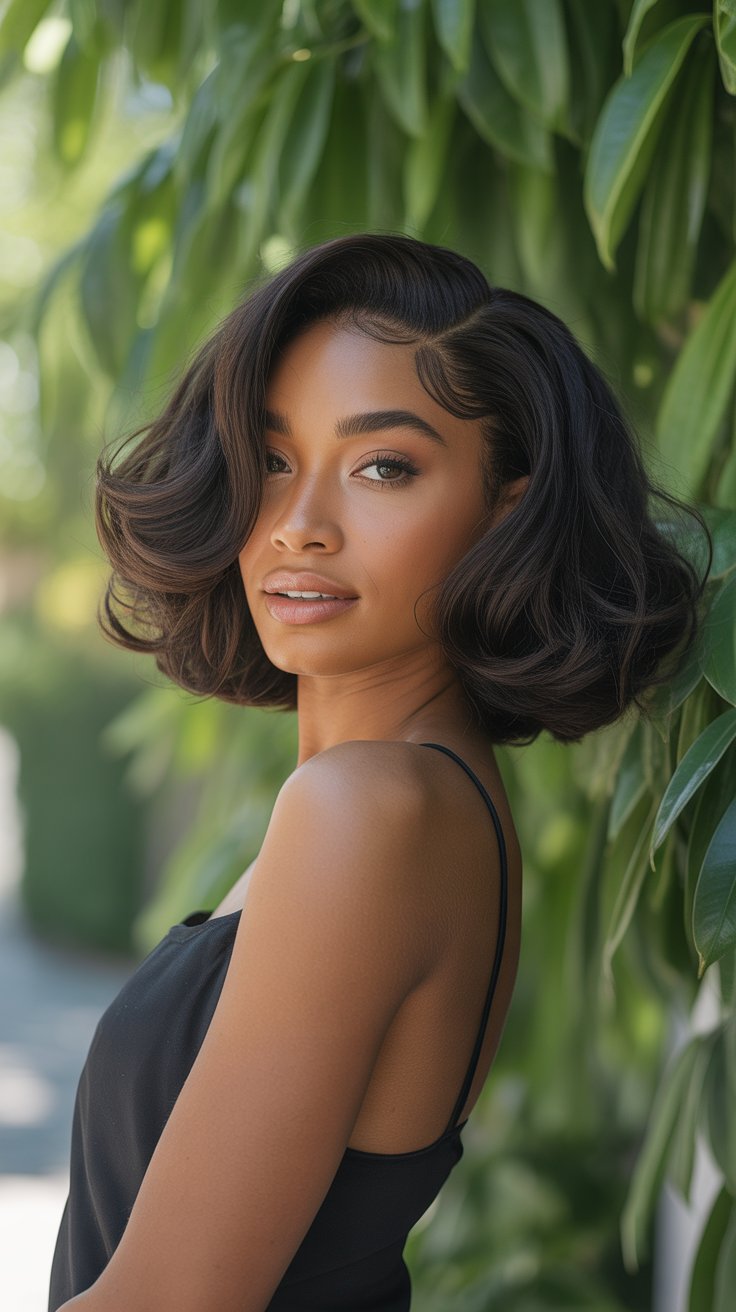 30 Gorgeous Feathered Bob Hairstyles for Black Women