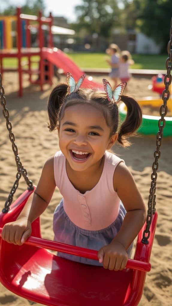 Low Ponytails with Accessories