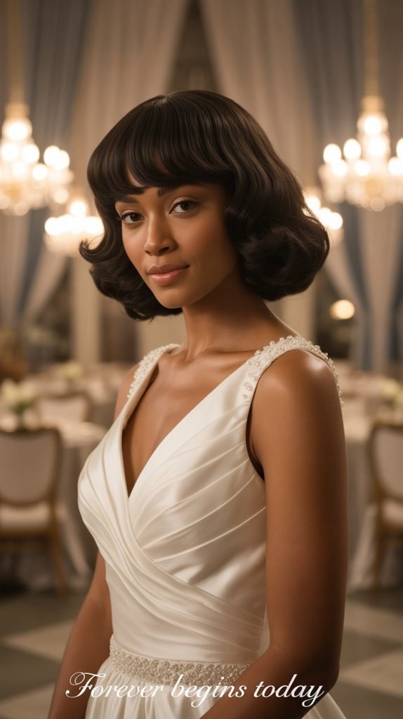  Chin-Length Bob with Bangs