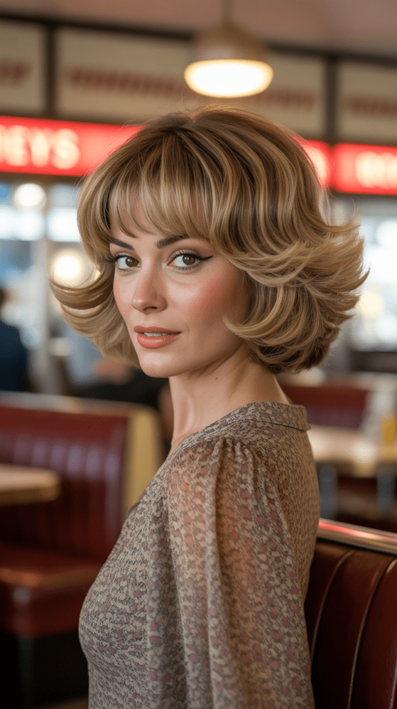 Bouncy Shag Bob with Flipped Bangs