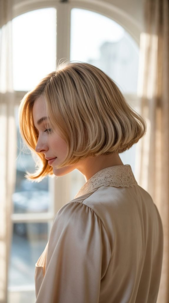 Feathered Bob Back View