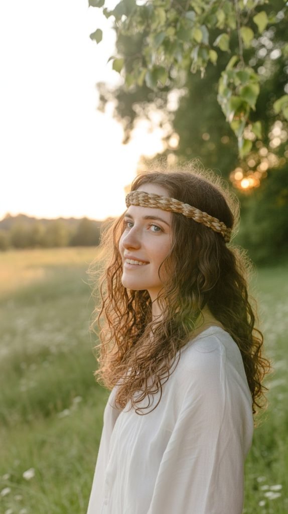 Bohemian Long Curly Cut with Natural Face-Framing