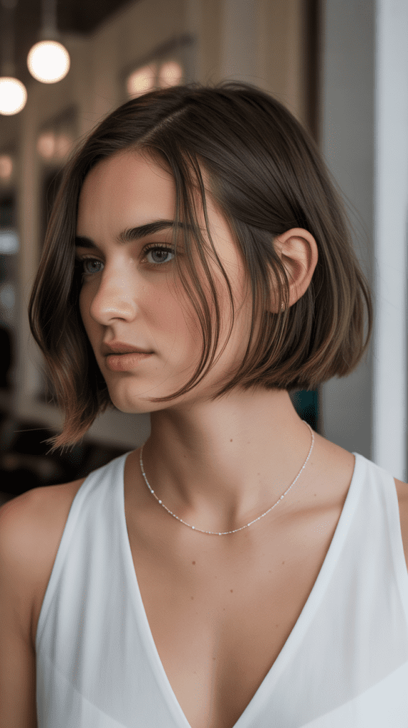 French Bob with Side Undercut