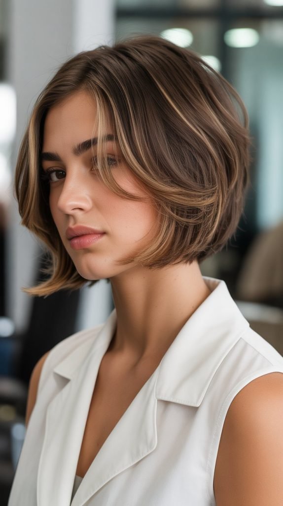 19. Layered Bob with Graduated Undercut
