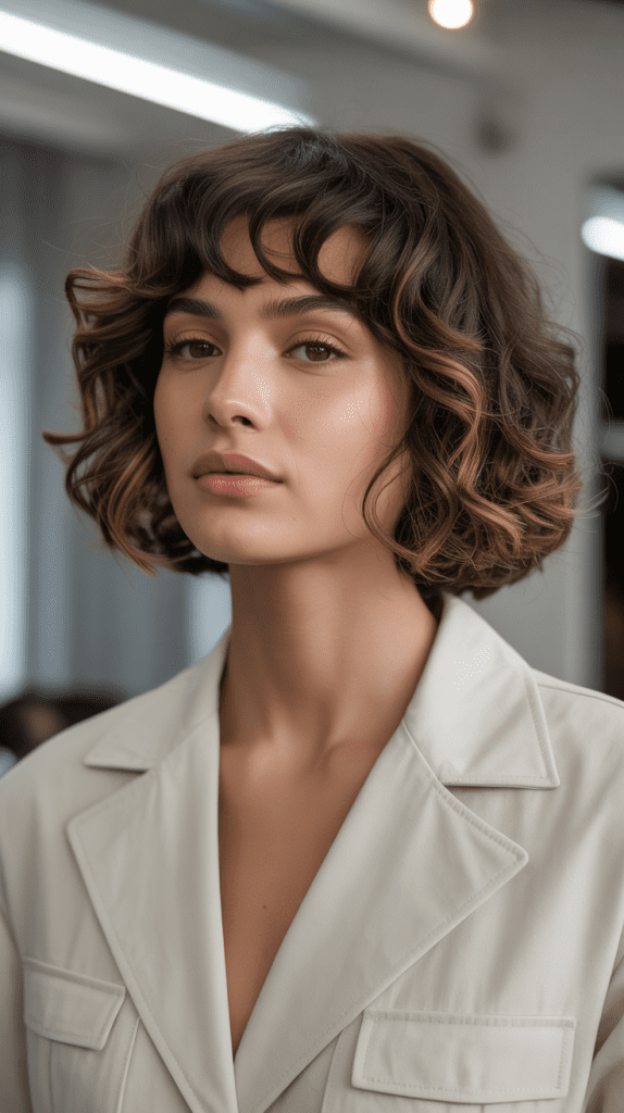 French Bob with Curtain Bangs