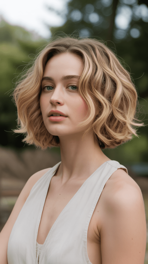 French Bob with Loose Waves