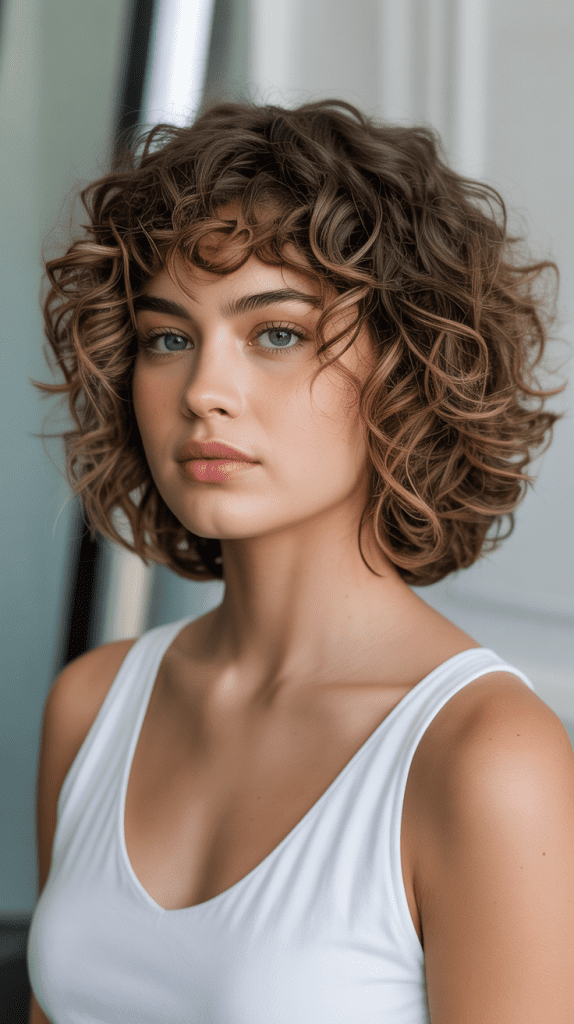 Curly French Bob