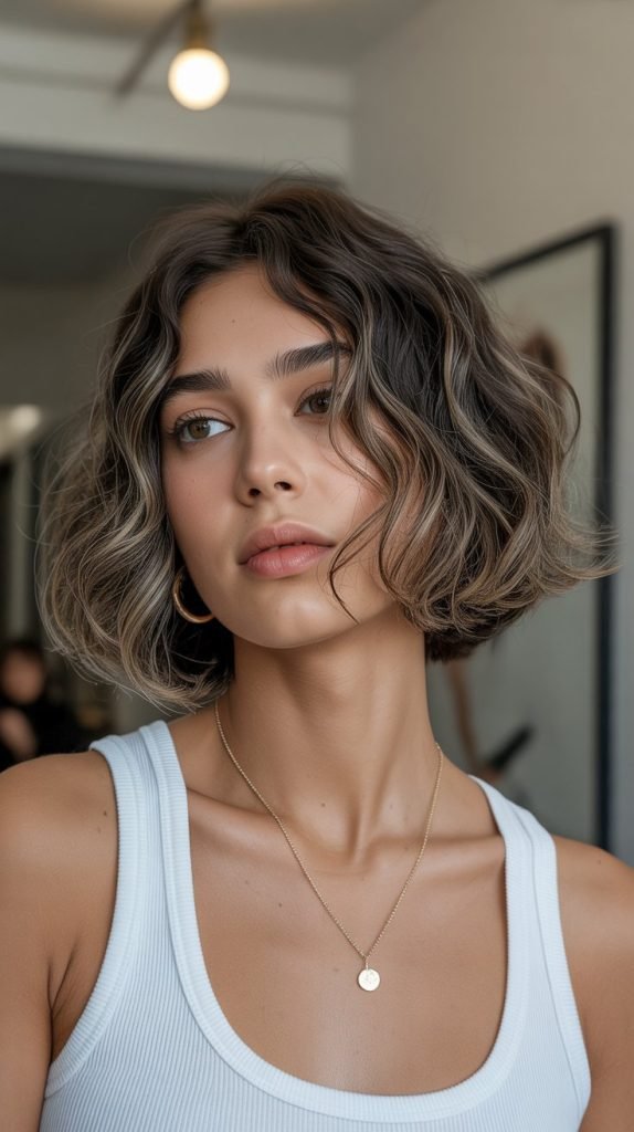 16. Shaggy Bob for Heart-Shaped Faces