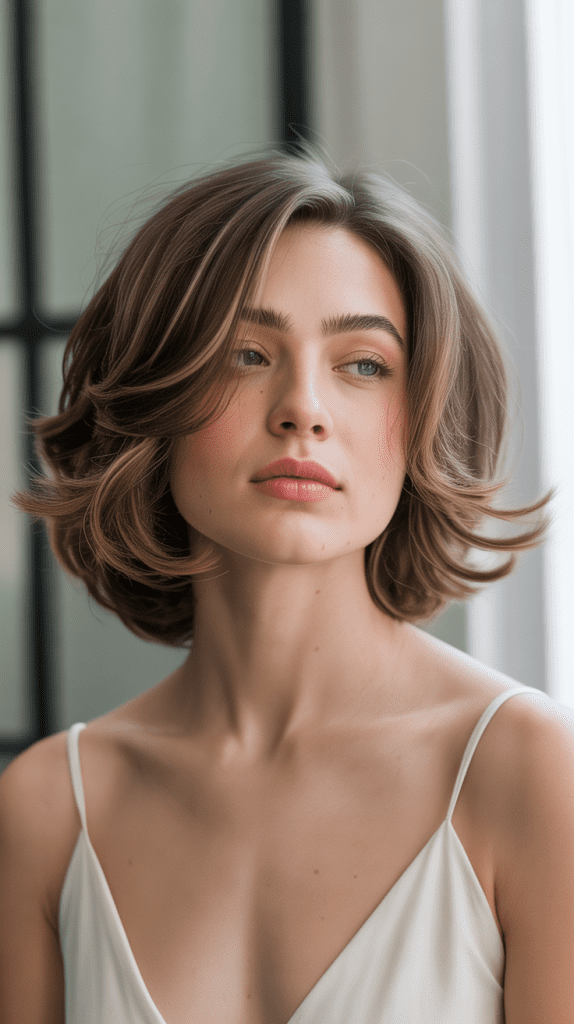 Layered French Bob with Twisted Styling