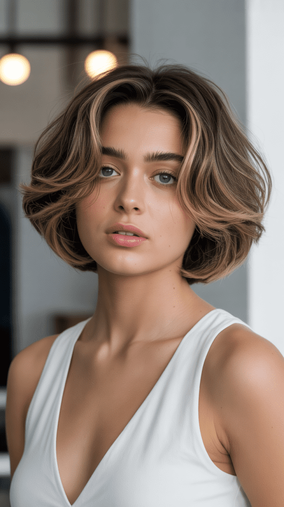 Voluminous French Bob with Root Lift