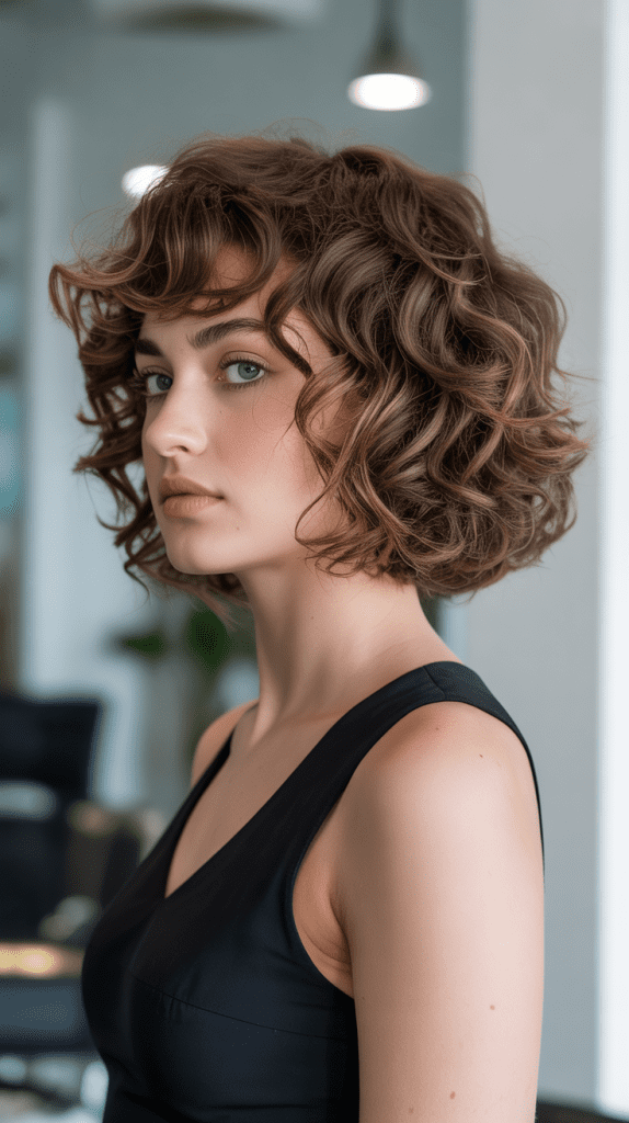 A-Line French Bob with Curls