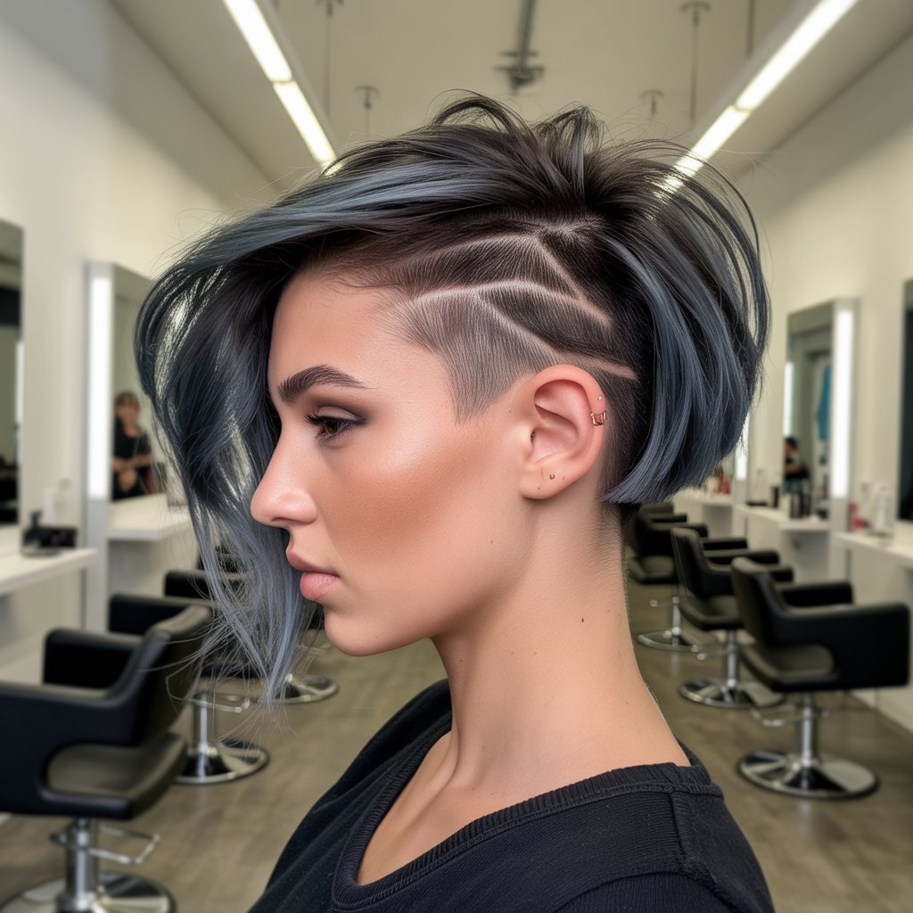  Inverted Stacked Bob with Undercut