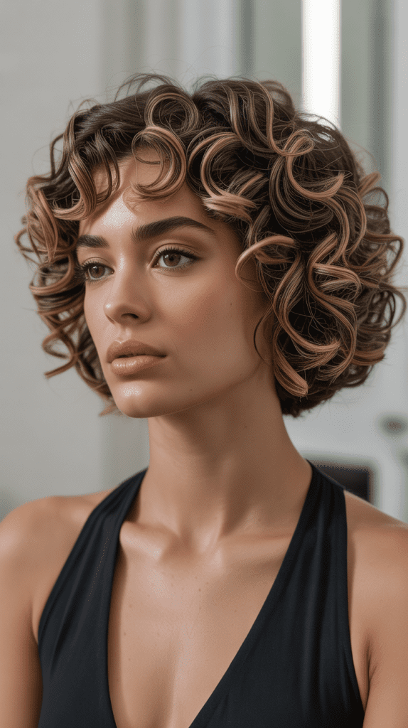 French Bob with Spiral Curls