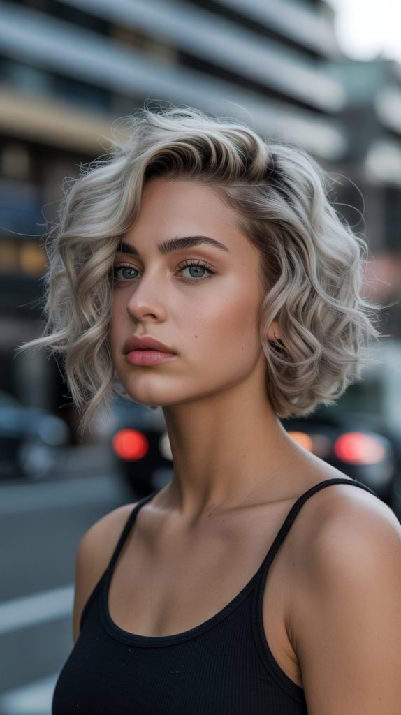 Curly Bob with Undercut