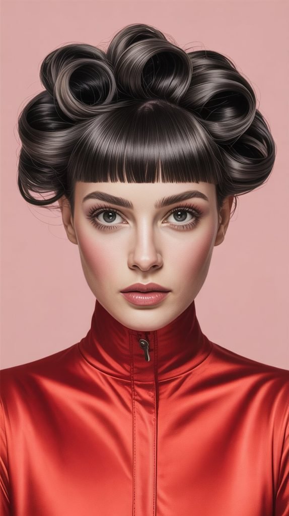 Micro Bangs with Spiral Curls