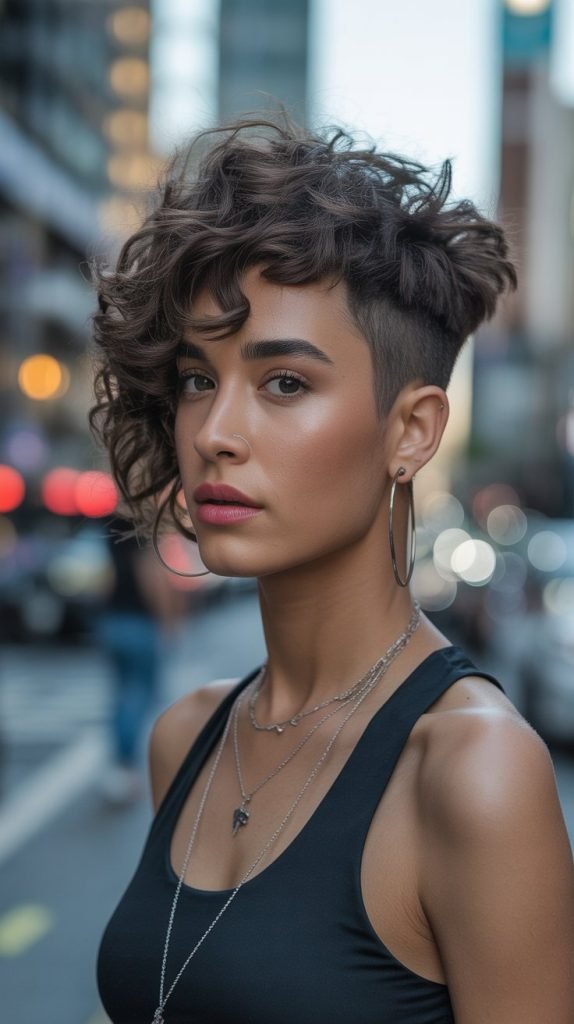 Edgy Curly Cut