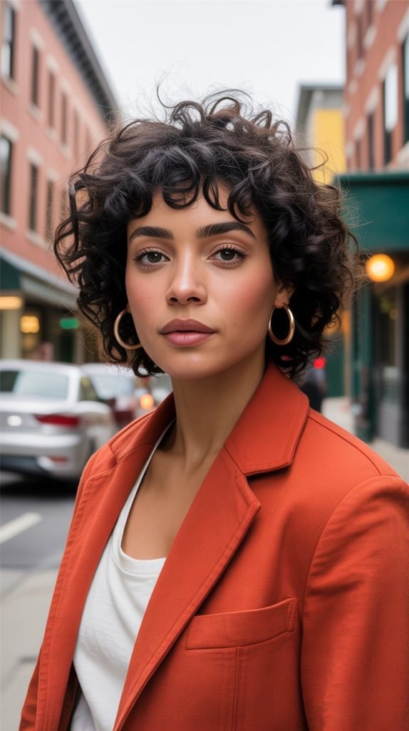 Choppy Bangs with Kinky Curls