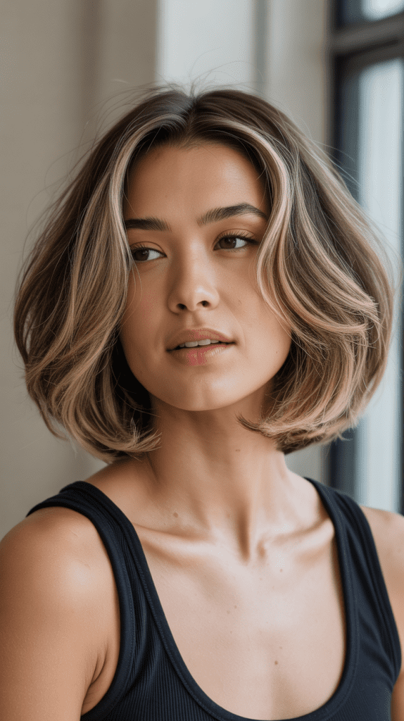 French Bob with Feathered Layers