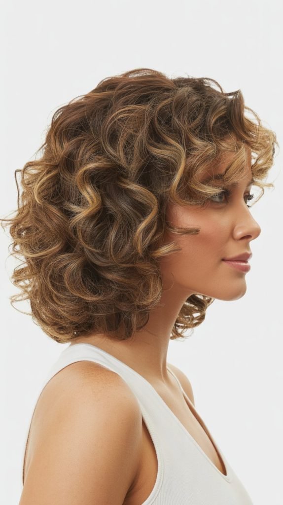 Classic Layered Curly Bob