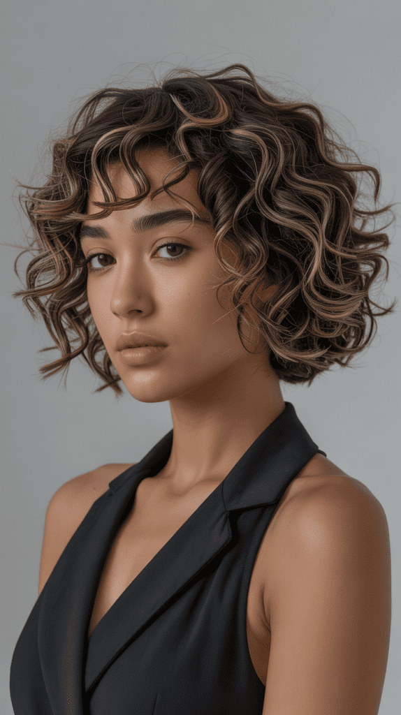 Blunt French Bob for Tight Curls