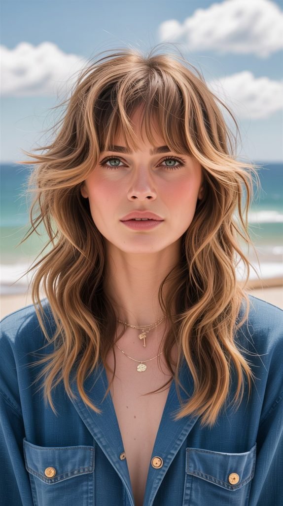 Layered Fringe with Beach Waves