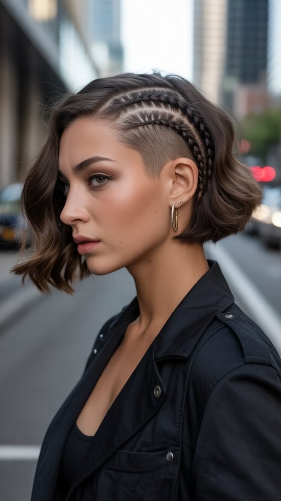 French Braid Bob with Undercuts