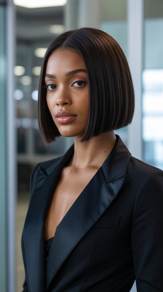 Sleek Straight Jawline Bob
